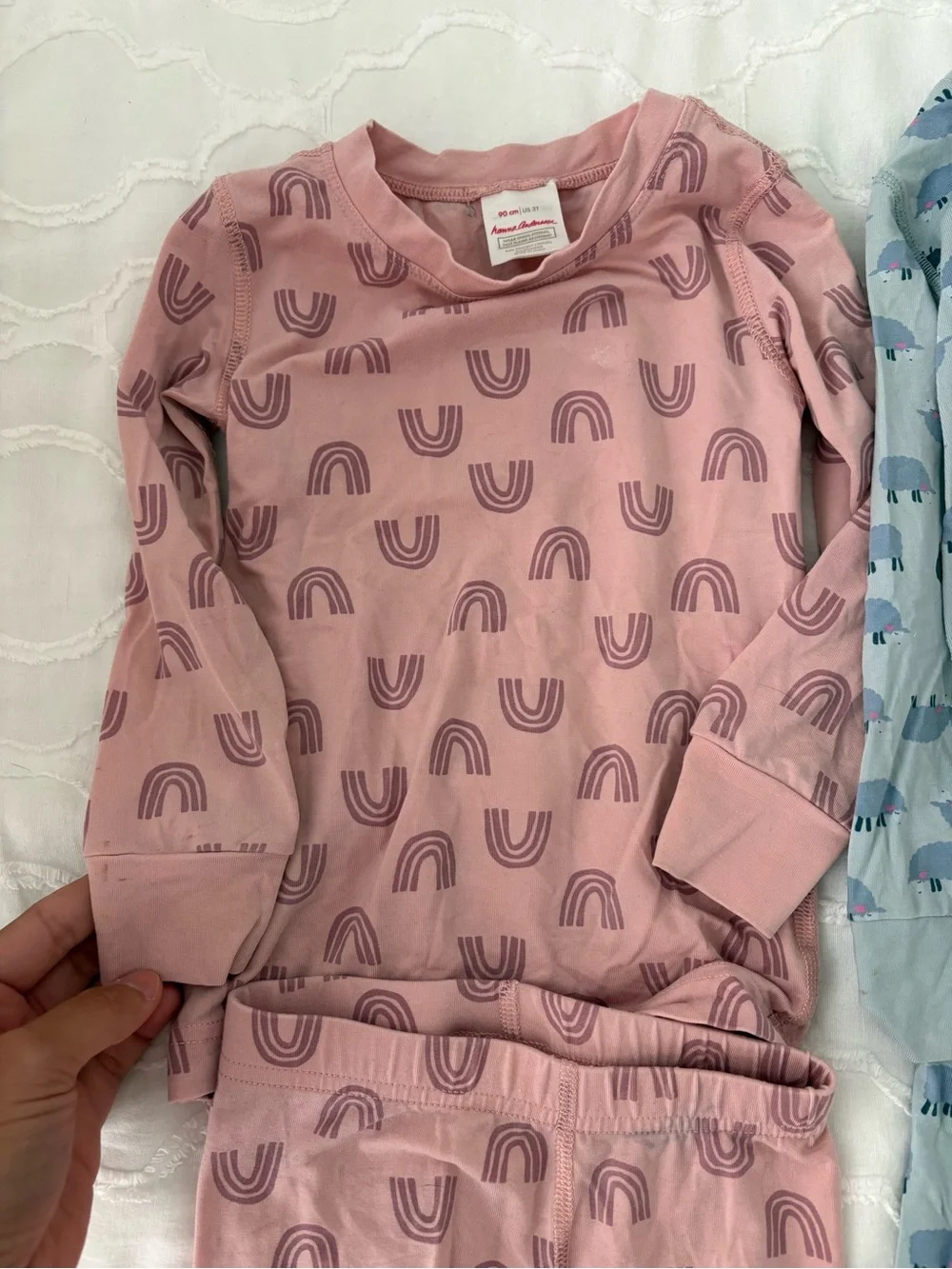 Hanna Andersson Toddler Pajama Trio - Pink, Blue & Gray Two Piece Pajamas